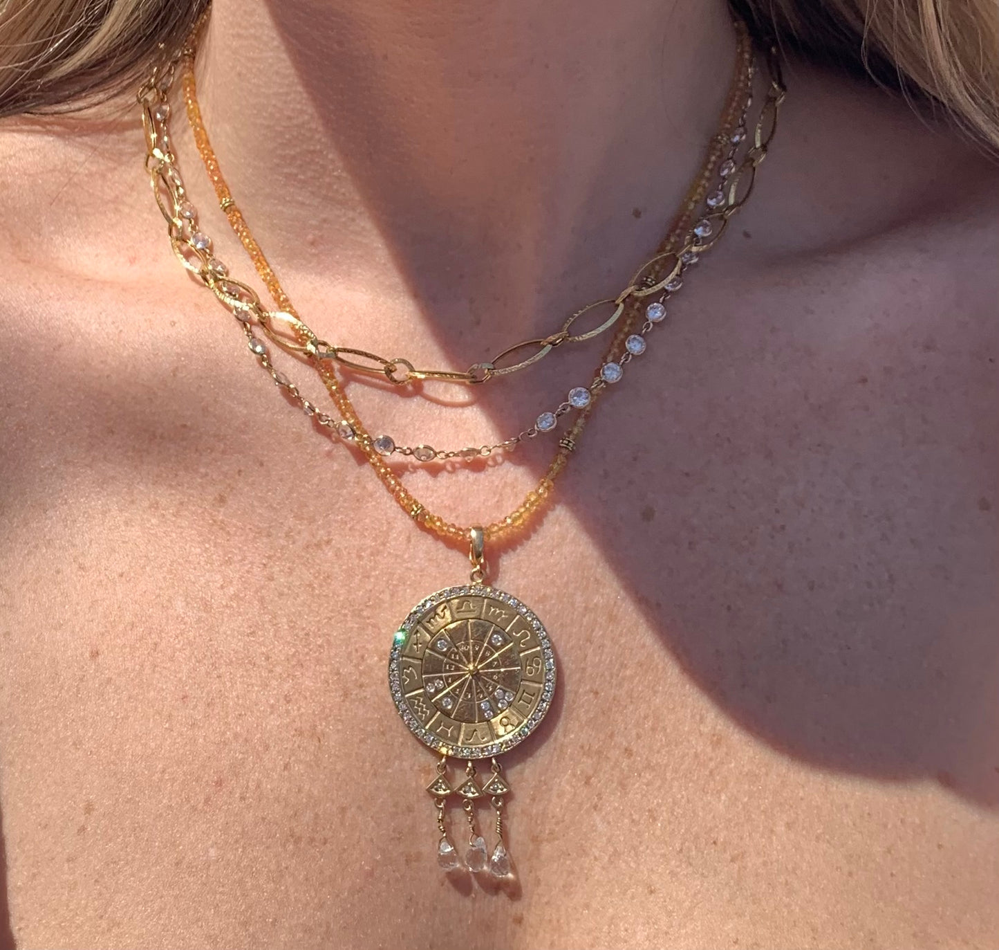 14k gold & gemstone necklaces