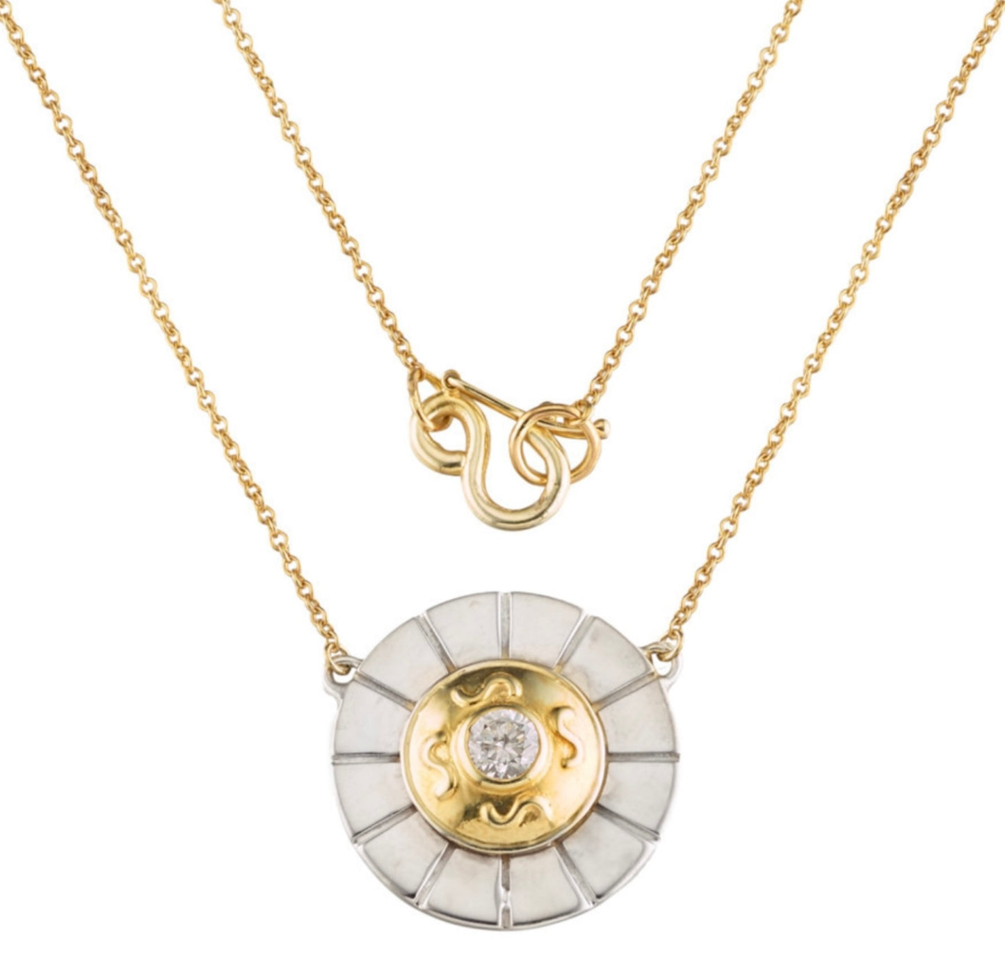 14k gold diamond pendant necklace