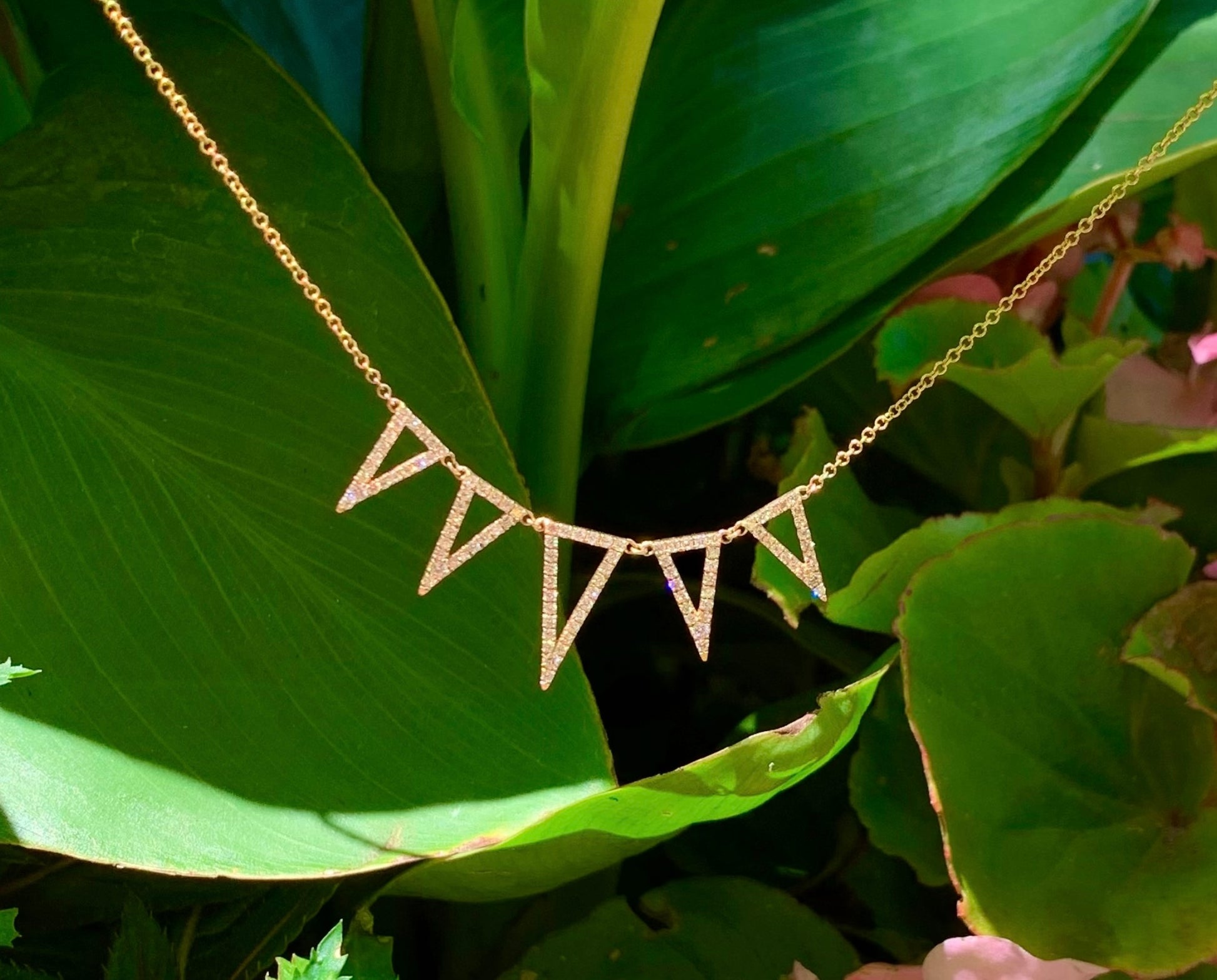 14k gold & diamond necklace