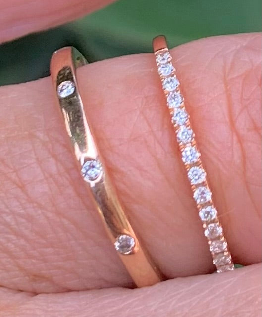 14k gold & diamond bands