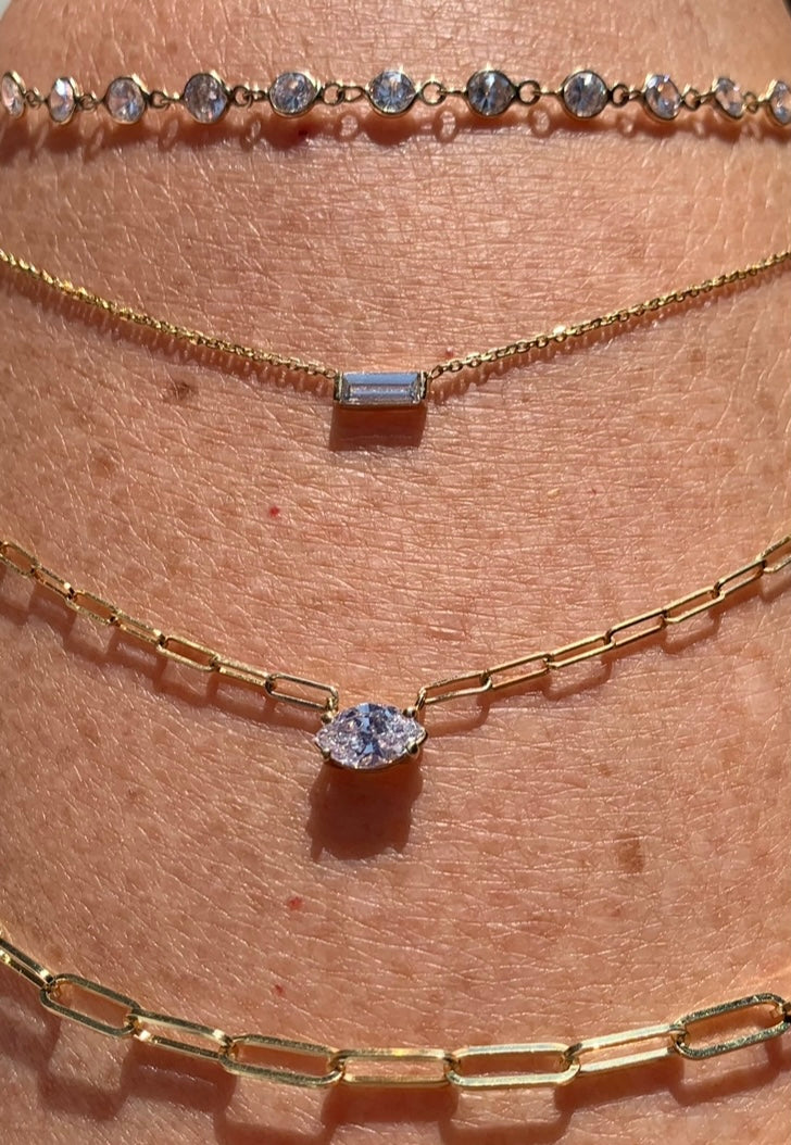 14k gold & diamond necklaces