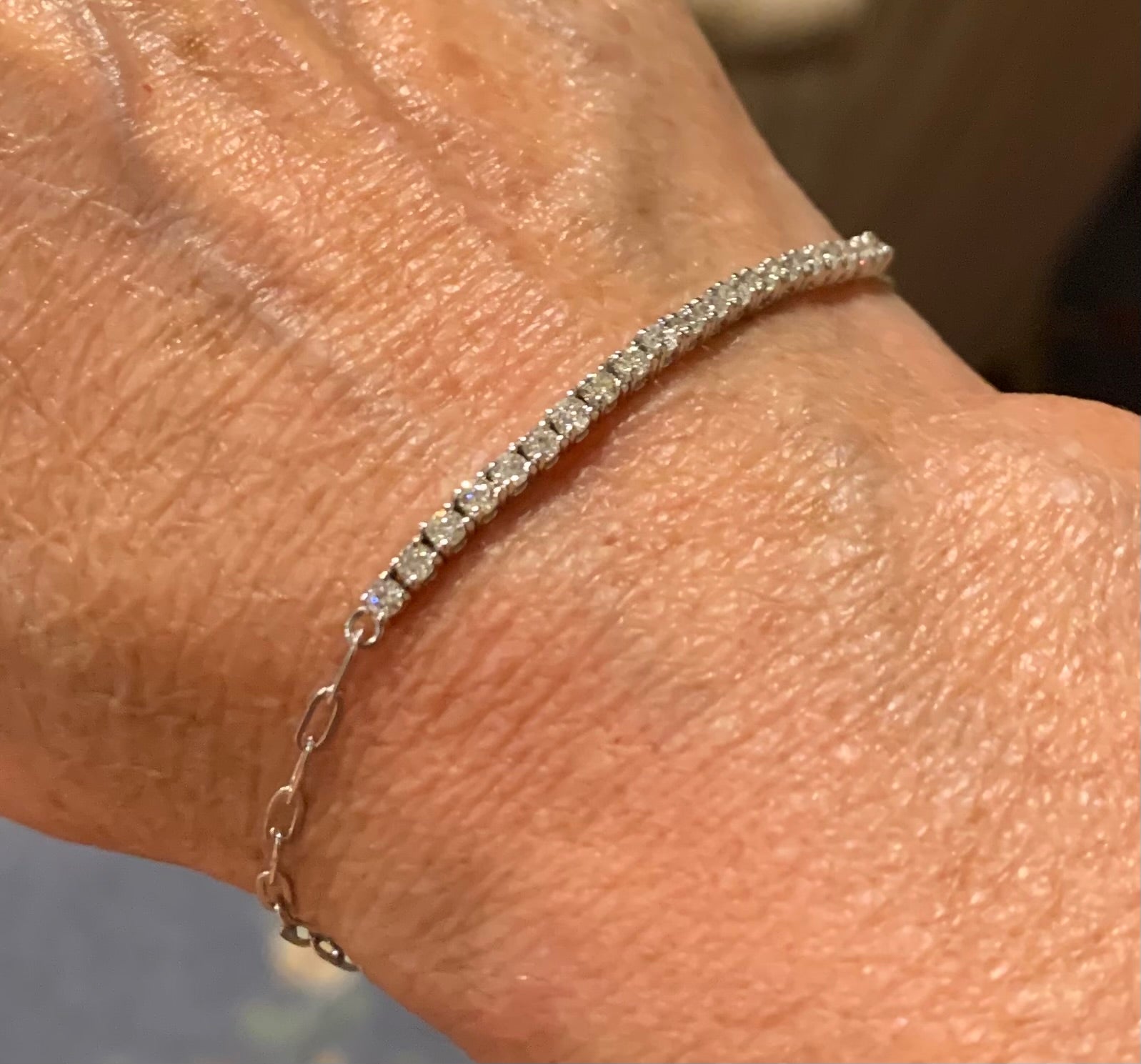 14k white gold & diamond bracelet