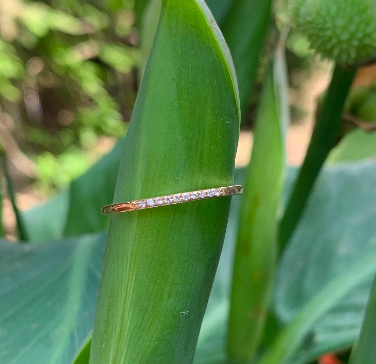 14k gold & diamond band