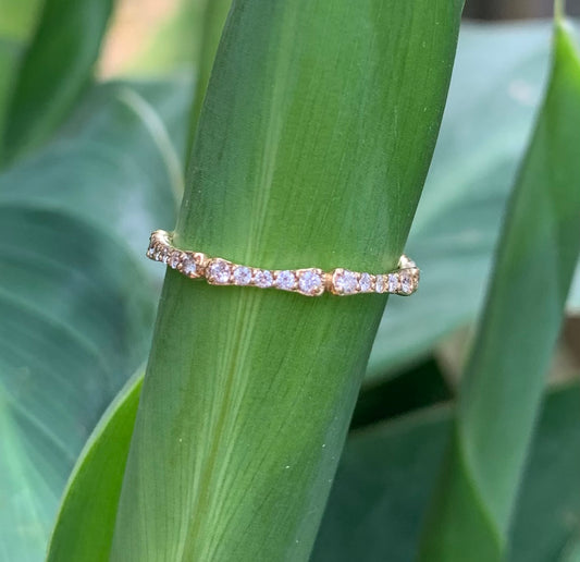 14K gold & diamond band