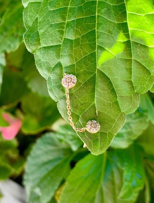 14k gold & diamond earring