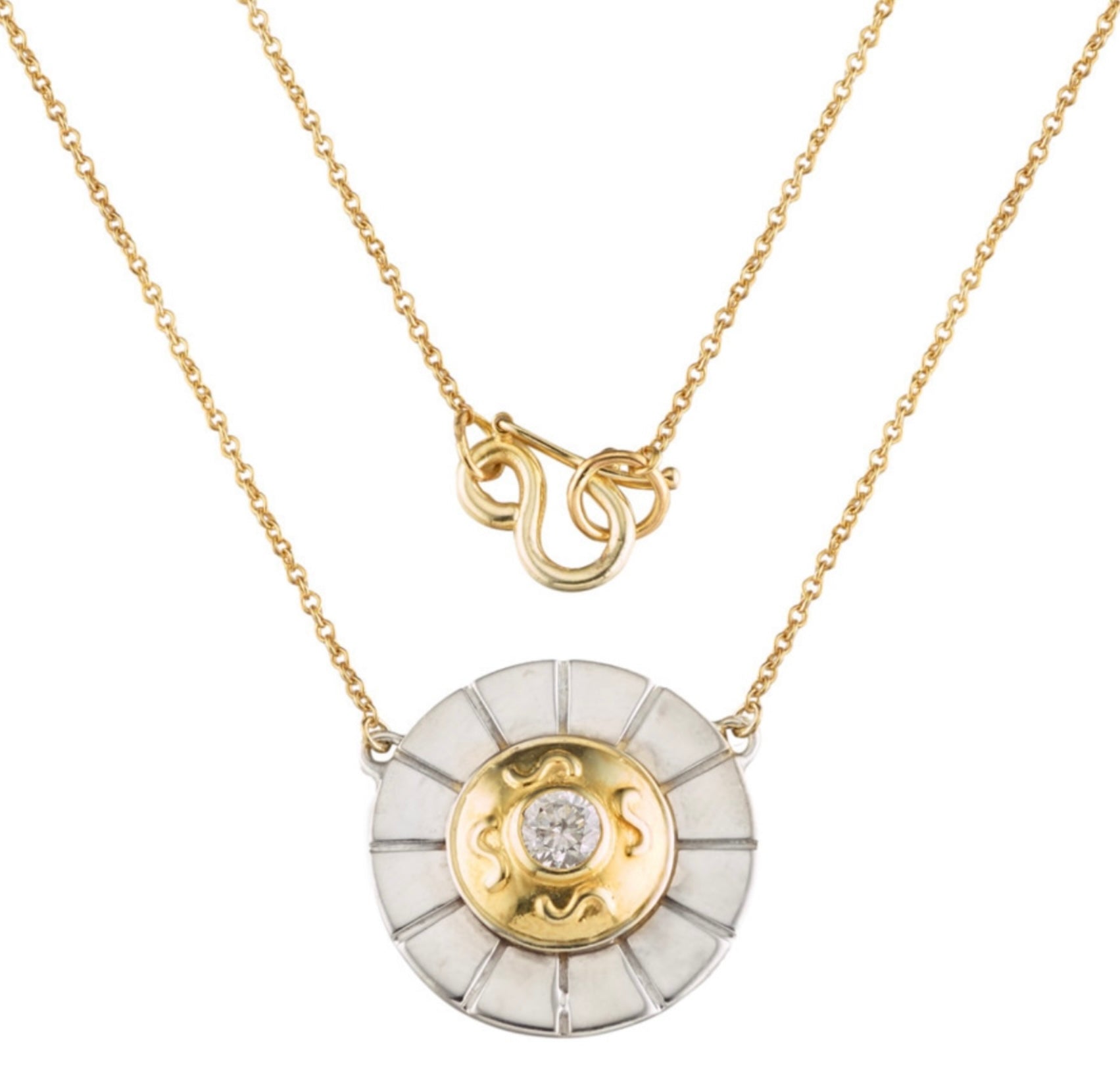 14k gold  diamond pendant necklace