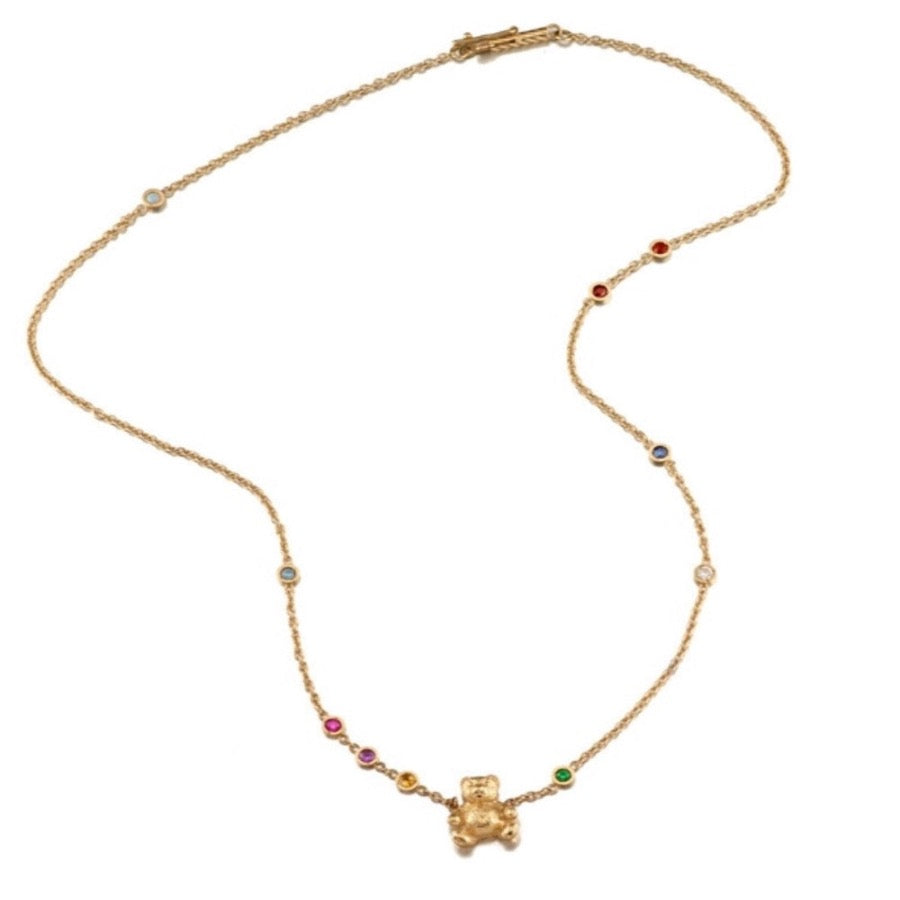 14k gold & gemstone necklace